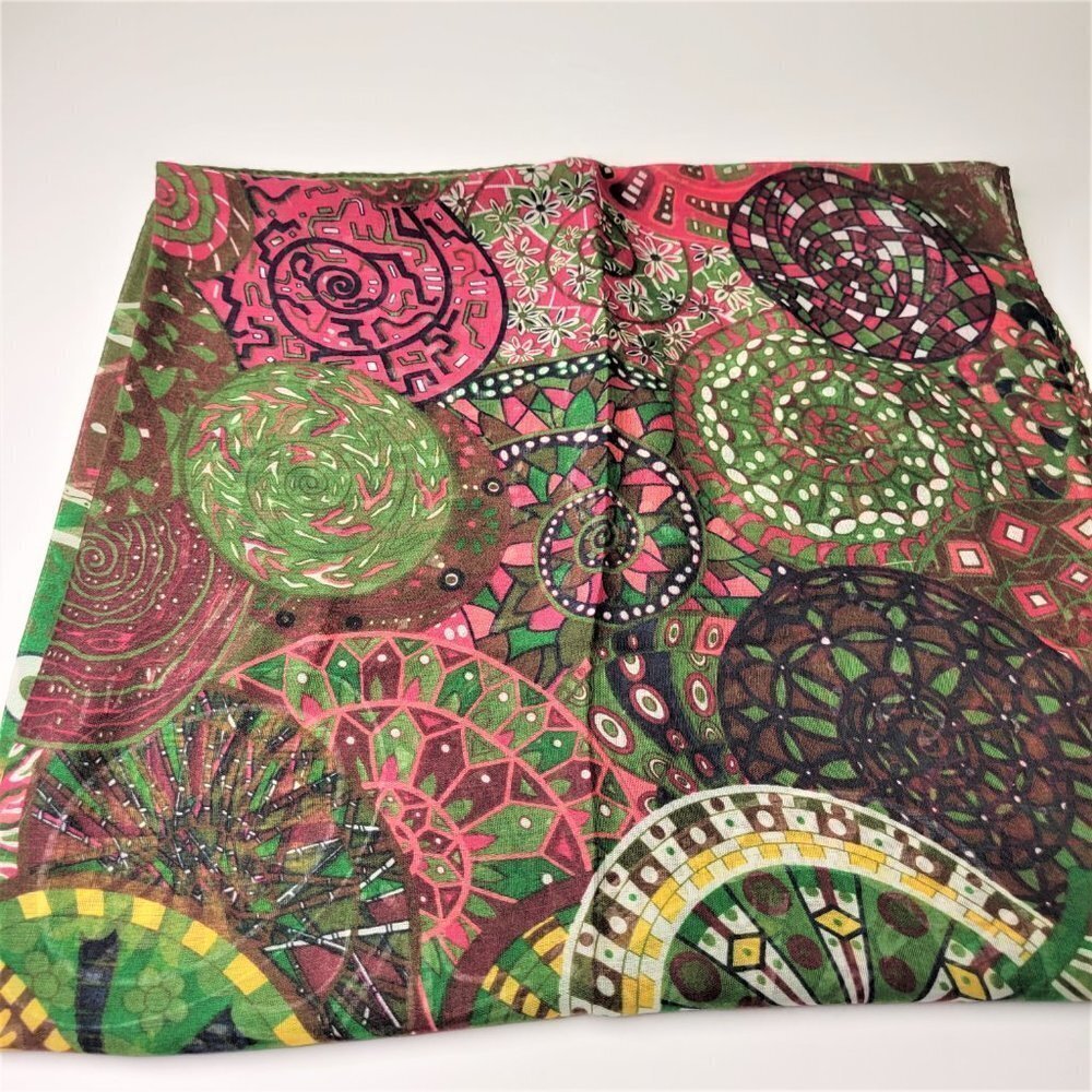 VISCOSE Multicolor Rectangular Scarf - Picture 7 of 9